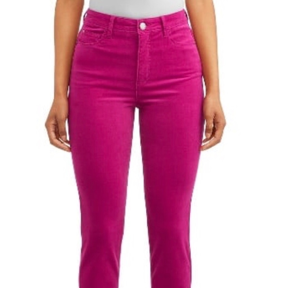 NWT Time And Tru Slim Fit High-Rise Pink Women's Jeans